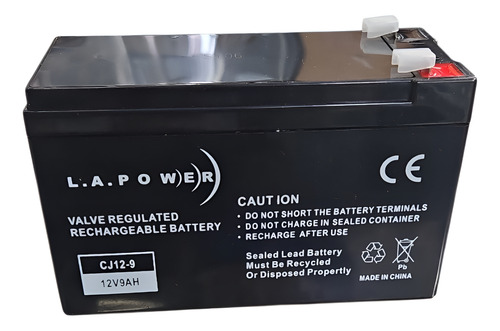 Bateria Recargable 12 V 9 Ah La Power Cj12-9 Ideal Ups 1