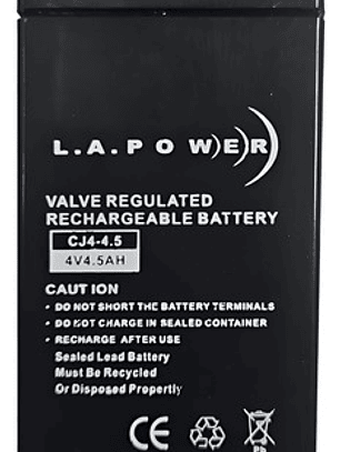 Bateria 4 Vol 4.5 Ah La Power Ideal Para Balanzas Cj4-4.5