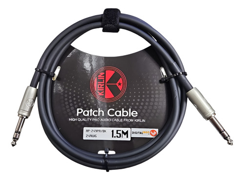 Cable De Audio Stereo 6.3 Kirlin Ap-249pr/bk 1.5 Mt 1