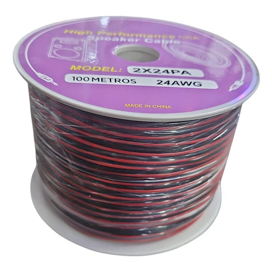 Cable Parlante 2x24 Awg Rojo Y Negro 2x24pa 4
