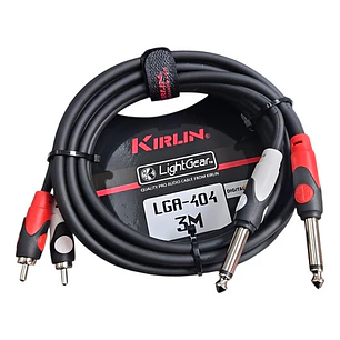 Cable De Audio 2 Rca A 2 Plug Jack 6.3 Kirlin 3 M Lga-404-3m
