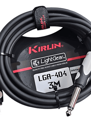 Cable De Audio 2 Rca A 2 Plug Jack 6.3 Kirlin 3 M Lga-404-3m
