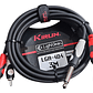 Cable De Audio 2 Rca A 2 Plug Jack 6.3 Kirlin 3 M Lga-404-3m - Miniatura 1