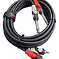 Cable De Audio 2 Rca A 2 Plug Jack 6.3 Kirlin 3 M Lga-404-3m - Miniatura 2