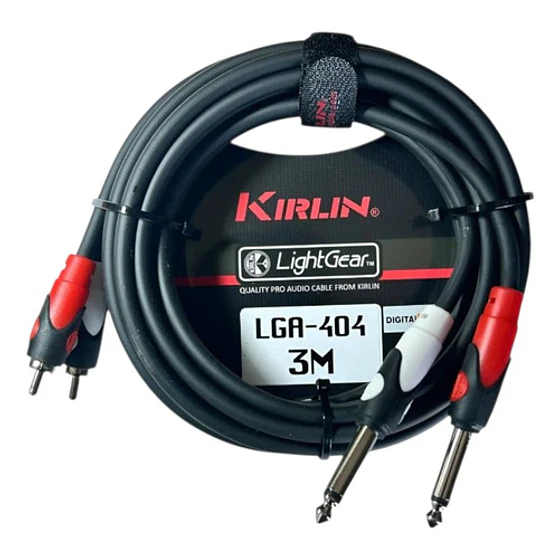 Cable De Audio 2 Rca A 2 Plug Jack 6.3 Kirlin 3 M Lga-404-3m 3