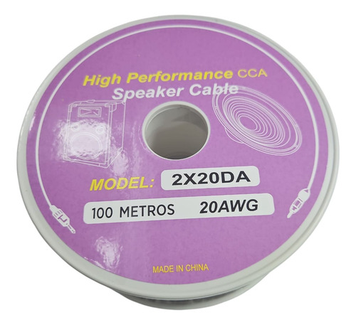 Cable Parlante Transparente 2x20 Awg 2x20da 3