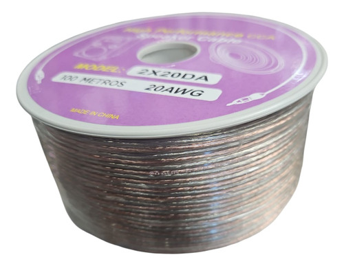 Cable Parlante Transparente 2x20 Awg 2x20da 4
