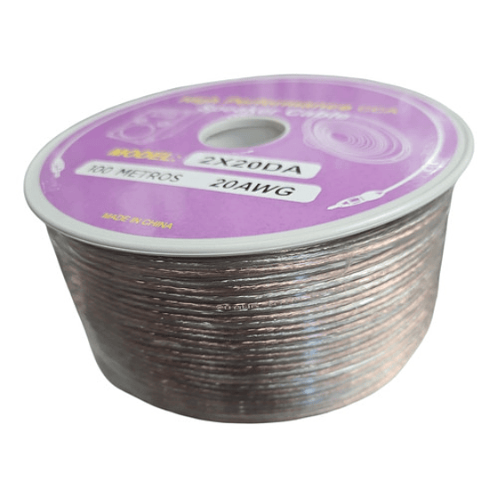 Cable Parlante Transparente 2x20 Awg 2x20da 4