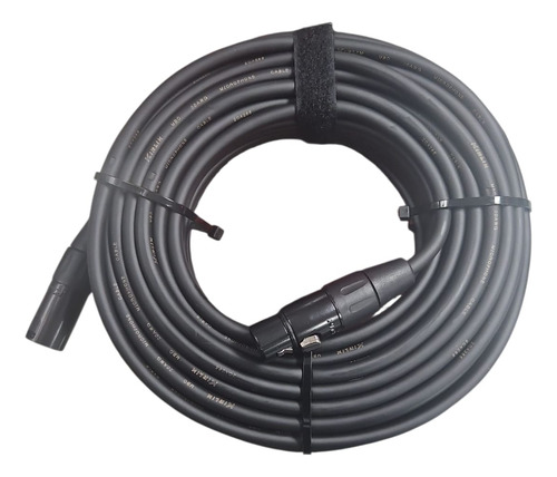 Cable Microfono Xlr Kirlin 20 Mt Mpc-270pb Negro 2