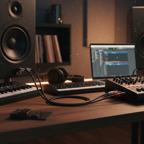 Cable De Audio 2 Plug 6,3 Mono A 2 Rca 2 Metros Kirlin 7