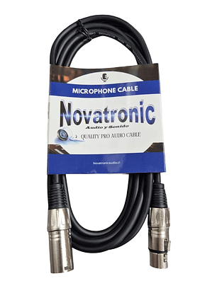 Cable de microfono xlr 3mt Novatronic
