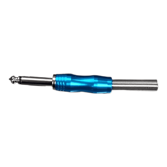 Conector Plug Jack 1/4 6.3 Mono Novatronic X004 Azul 2