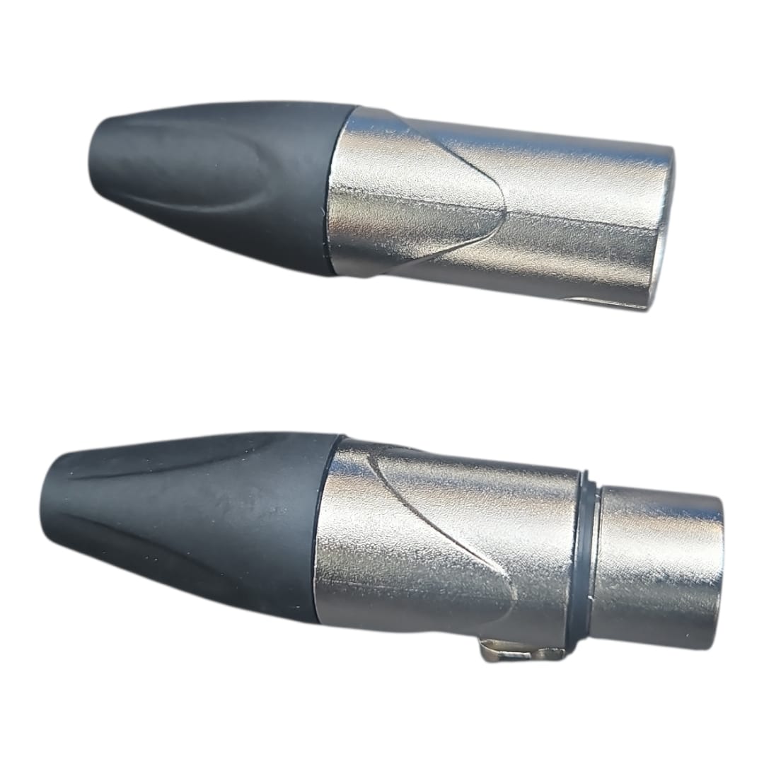 Juego De Conectores Xlr Canon Macho Y Hembra Novatronic Plateado 4