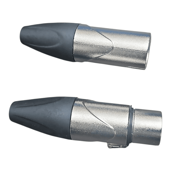 Juego De Conectores Xlr Canon Macho Y Hembra Novatronic Plateado 4