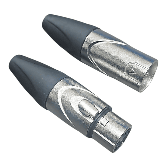 Juego De Conectores Xlr Canon Macho Y Hembra Novatronic Plateado 1