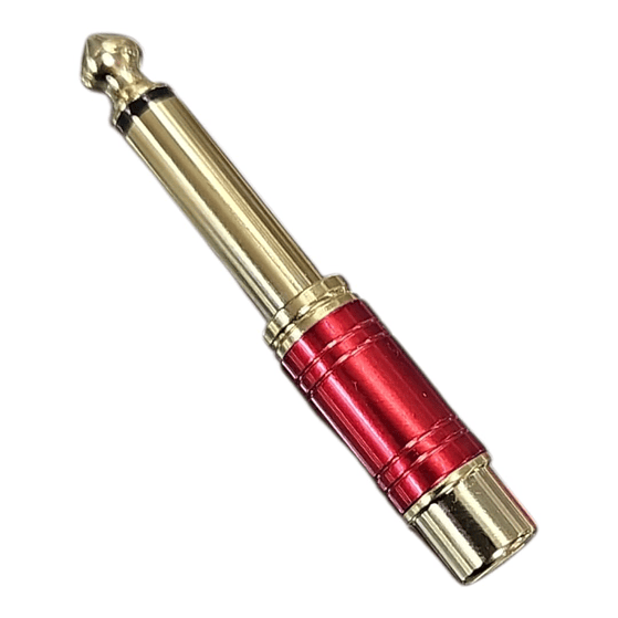 Adaptador De Audio Copla Rca Plug Rojo Metal Novatronic X217 1