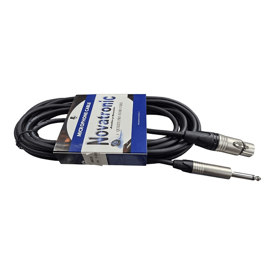 Cable Microfono Xlr Plug 6 Mt Novatronic Jmc08-6m 6