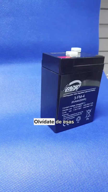 Bateria 6 V 4 Ah /20hr Recargable Mx 5
