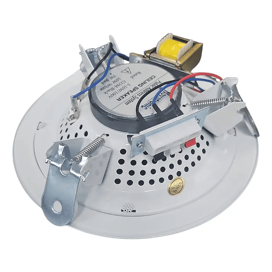 Parlante De Cielo Con Transformador De Linea Color Blanco . Novatronic 3