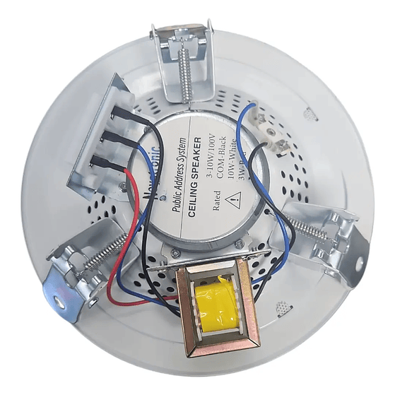 Parlante De Cielo Con Transformador De Linea Color Blanco . Novatronic 4