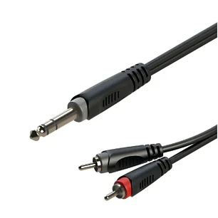 Cable De Audio 1 jack 6.3mm- 2 RCA Roxtone 