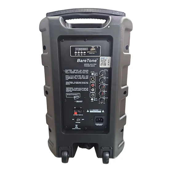 Parlante Activo Portatil 10 Pulgadas Baretone 100 W Max10h 2