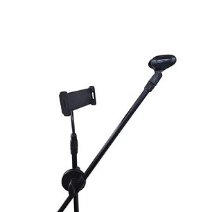 Pedestal De Micrófono con Porta Celular