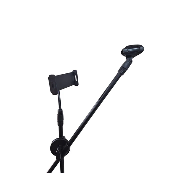 Pedestal De Micrófono con Porta Celular 2