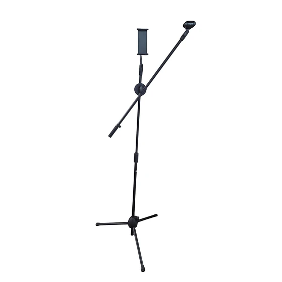 Pedestal De Micrófono con Porta Celular 1