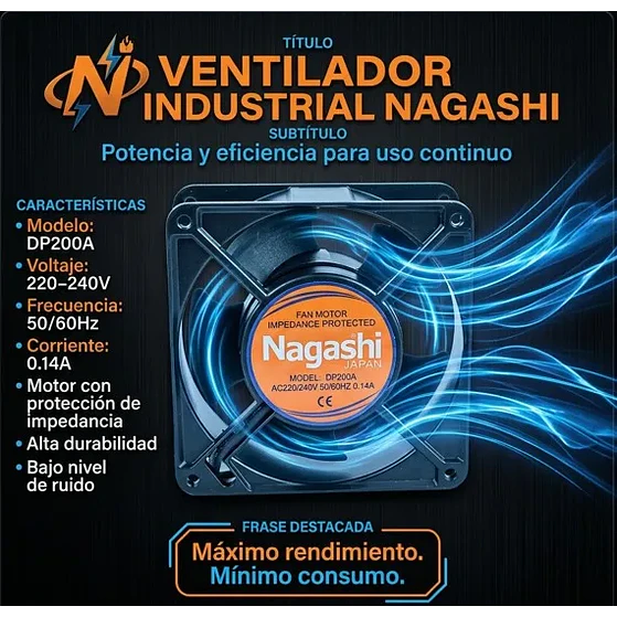 ventilador NAGASHI DP200A 5