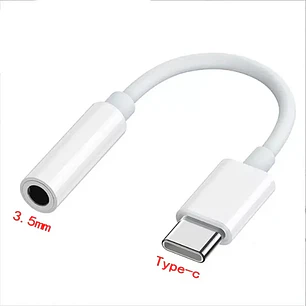 Adaptador Audio Usb Tipo C A 3.5mm Blanco