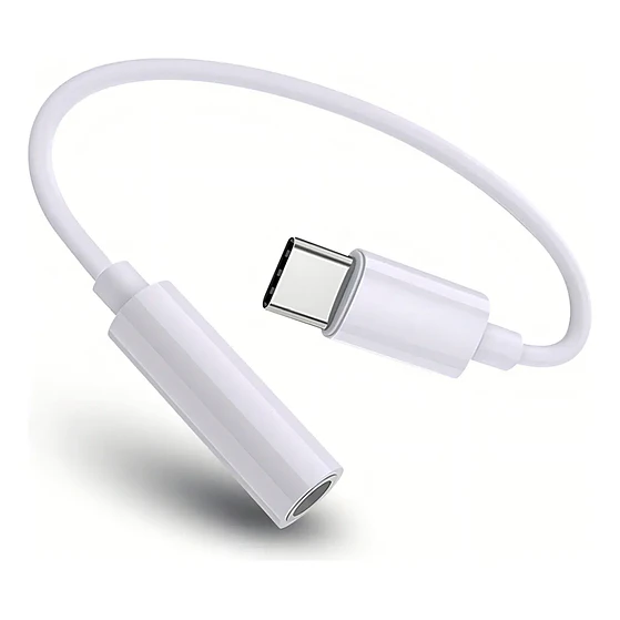 Adaptador Audio Usb Tipo C A 3.5mm Blanco 1