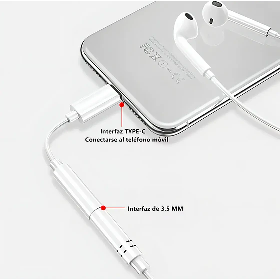 Adaptador Audio Usb Tipo C A 3.5mm Blanco 8