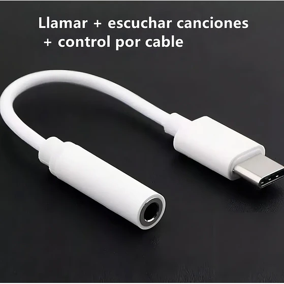 Adaptador Audio Usb Tipo C A 3.5mm Blanco 9
