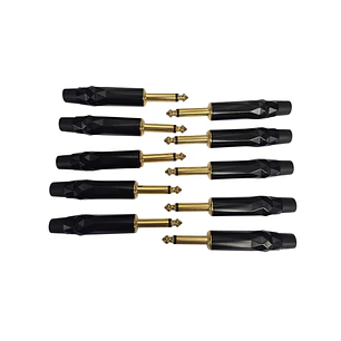 PACK DE 10 CONECTORES PLUG TS GOLDEN 6 3mm NOVATRONIC