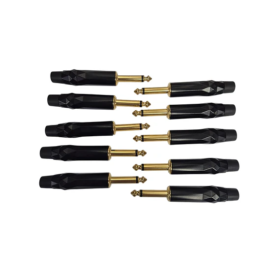 PACK DE 10 CONECTORES PLUG TS GOLDEN 6 3mm NOVATRONIC 1