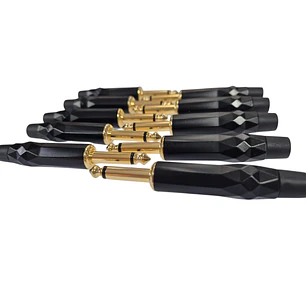 PACK DE 10 CONECTORES PLUG TS GOLDEN 6 3mm NOVATRONIC