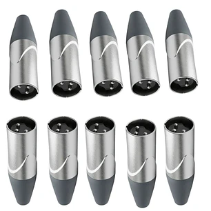 PACK DE 10 CONECTORES XLR CANON MACHO XY02 VOLANTE NOVATRONIC