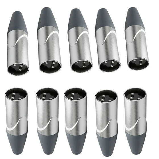 PACK DE 10 CONECTORES XLR CANON MACHO XY02 VOLANTE NOVATRONIC 1