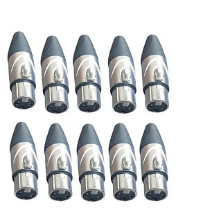 PACK DE 10 CONECTORES XLR CANON HEMBRA VOLANTE