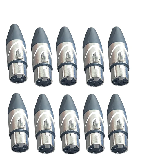PACK DE 10 CONECTORES XLR CANON HEMBRA VOLANTE 1