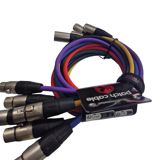 Pack 6 Cables Xlr Kirlin Colores 1mtrs 3