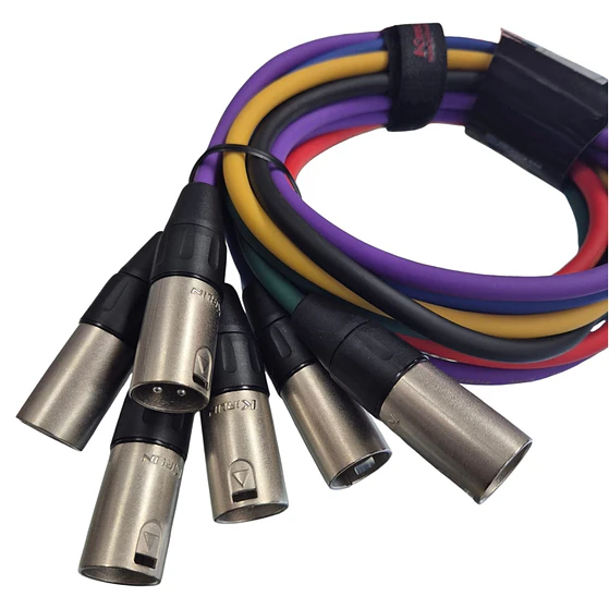 Pack 6 Cables Xlr Kirlin Colores 1mtrs 4