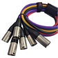 Pack 6 Cables Xlr Kirlin Colores 1mtrs - Miniatura 4