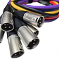 Pack 6 Cables Xlr Kirlin Colores 1mtrs - Miniatura 6