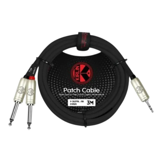 CABLE PATCH 3.5mm TRS PLUG- 2X 1/4 MONO PLUG. 3MTS 1