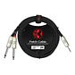 CABLE PATCH 3.5mm TRS PLUG- 2X 1/4 MONO PLUG. 3MTS - Miniatura 1