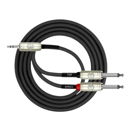 CABLE PATCH 3.5mm TRS PLUG- 2X 1/4 MONO PLUG. 3MTS 3