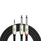 CABLE PATCH 3.5mm TRS PLUG- 2X 1/4 MONO PLUG. 3MTS - Miniatura 4
