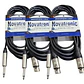 PACK de 3 cables de Microfono XLR HEMBRA A Plug 6,3mm. Novatronic  - Miniatura 1